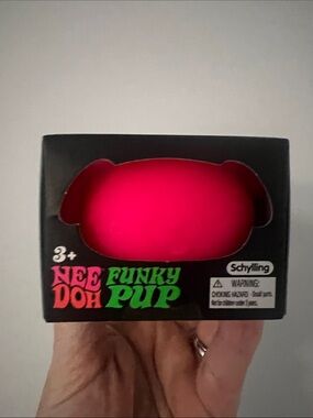 Schylling Nee Doh Funky Pup Squish Toy - Hot Pink